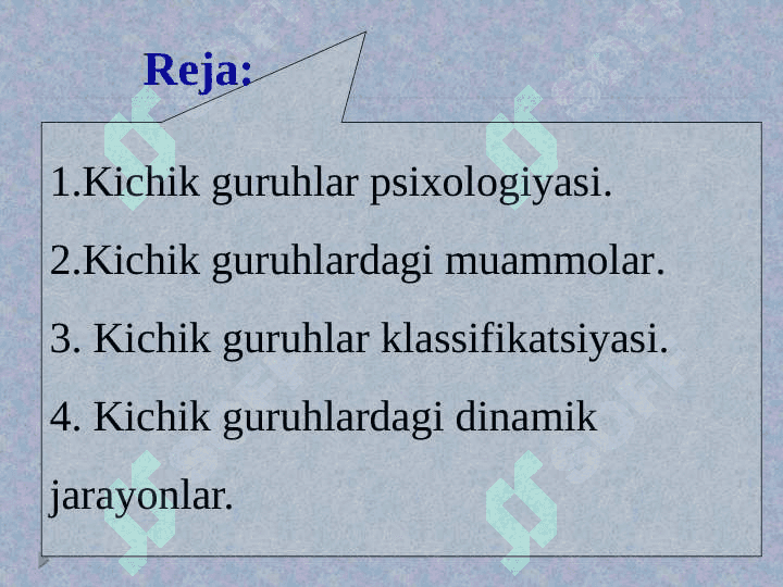 KICHIK GURUHLАR PSIXOLOGIYASI 2