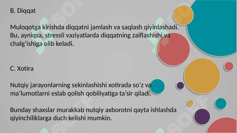 Katta yoshdagi nutqida kamchiligi boʻlgan shaxslarning ruhiy jarayonlari xususiyatlari. 5
