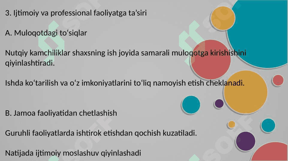 Katta yoshdagi nutqida kamchiligi boʻlgan shaxslarning ruhiy jarayonlari xususiyatlari. 8