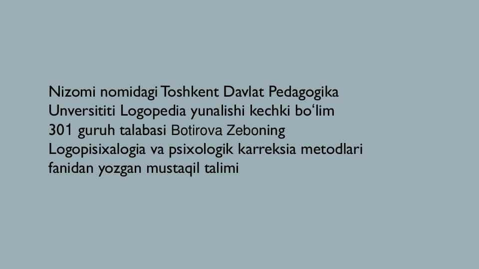 Nutq buzilishlarining psixoprofilaktikasi 1