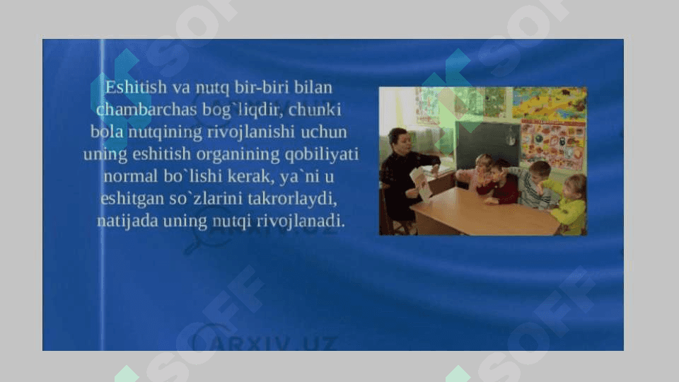 Ovoz buzilishlari kamchiliklari boʻlgan bolalarning psixologik xususiyatlari (bilish jarayonlari xissiy-irodaviy soxasi shaxslararo munosabat, faoliyati)ularni tekshirish va korreksiyalash 3