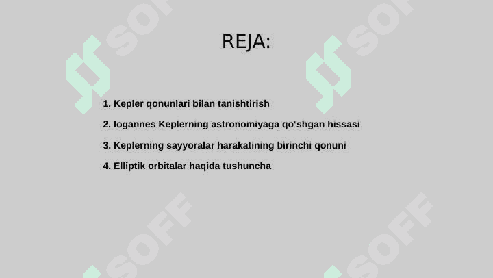 Kepler qonunlari 2