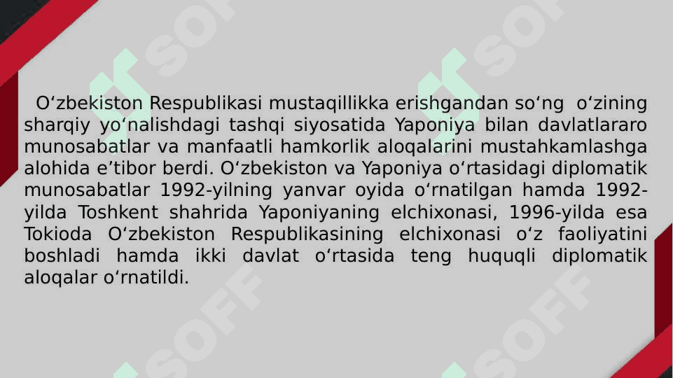 Oʻzbekiston va Yaponiya munosabatlari 3