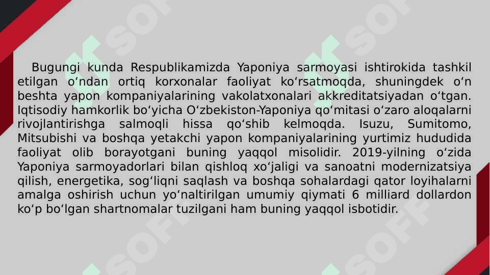 Oʻzbekiston va Yaponiya munosabatlari 7