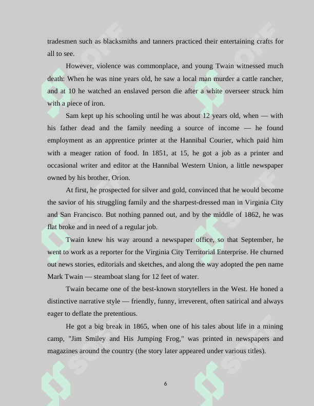 Theory of education in M. Twain's Huckleberry Finn 6