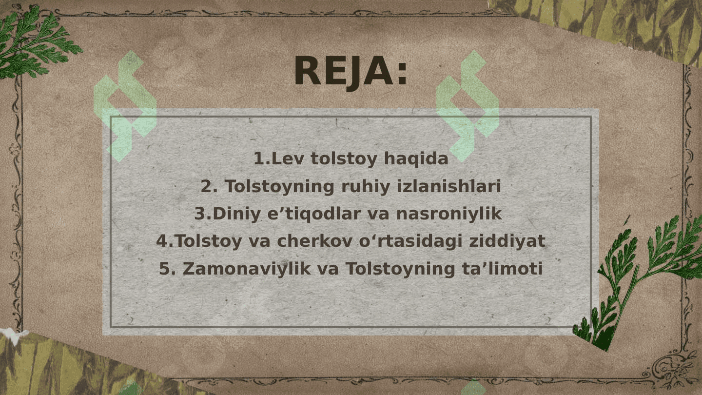 Lev Tolstoyning “Iqrornoma” asari 2