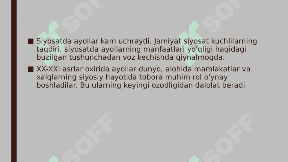 Ayollar va siyosat 2