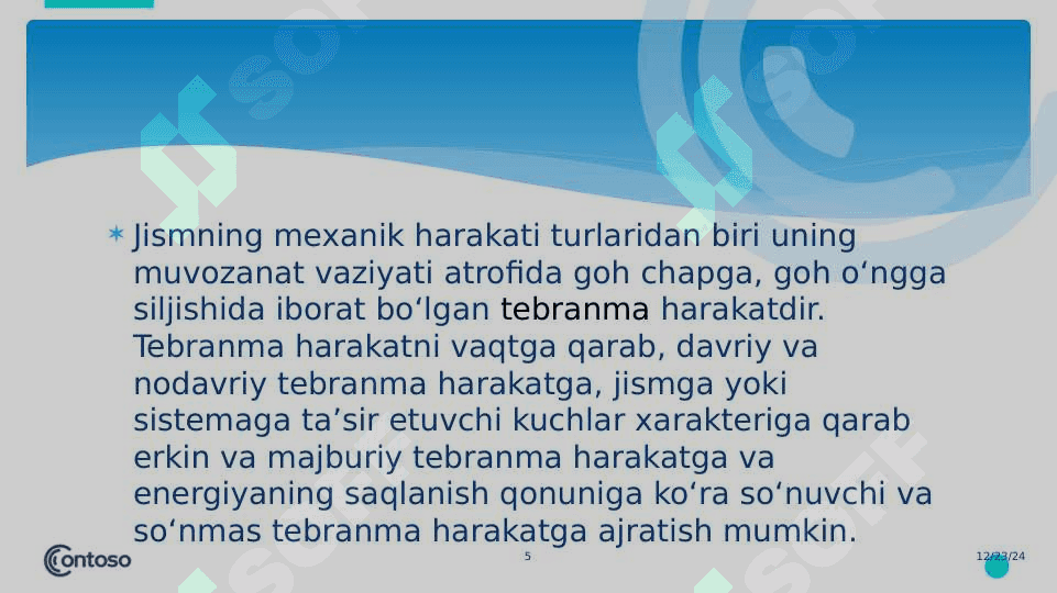 MEXANIK TEBRANISHLAR 5