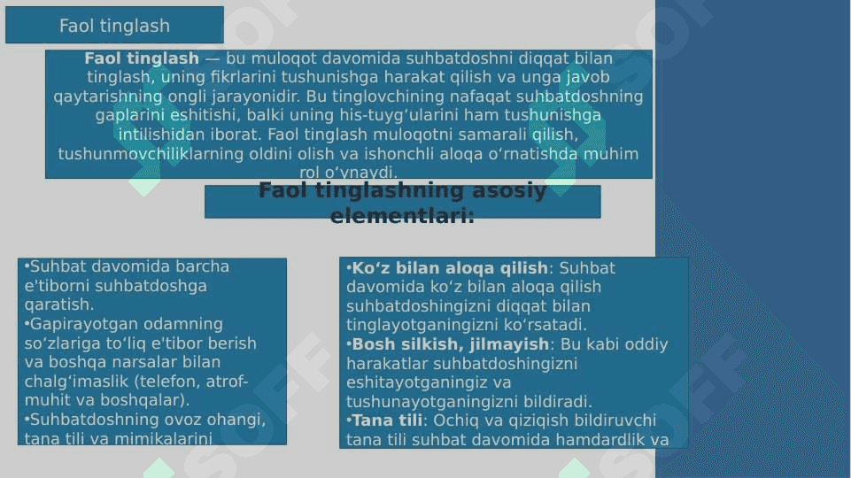 Muloqotda o’zaro tushunish mexanizmlari 4