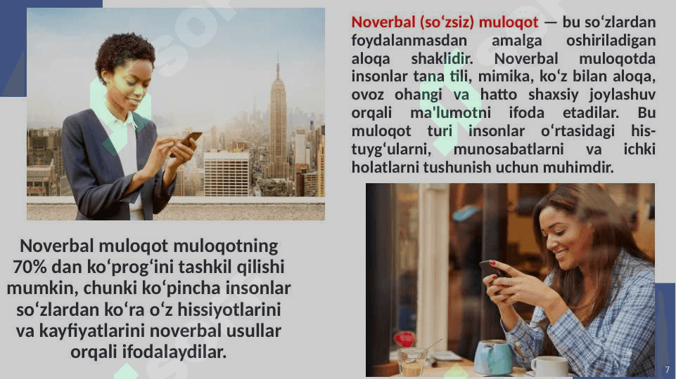 Muloqotda o’zaro tushunish mexanizmlari 7