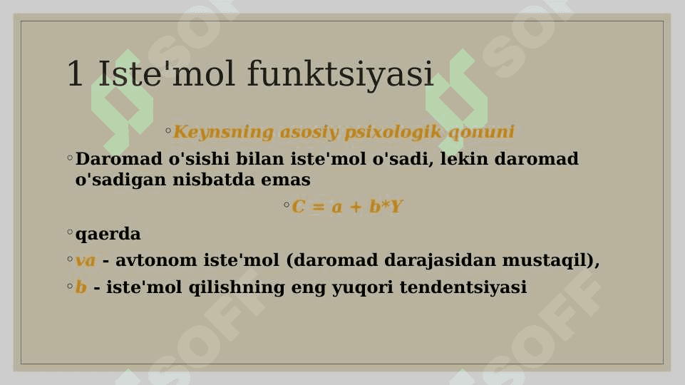 Iste'mol, tejash va investitsiyalar 4