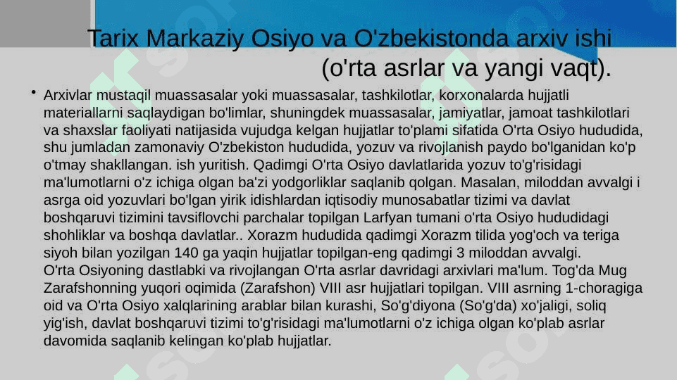 Markaziy Osiyo Arxivlari 6