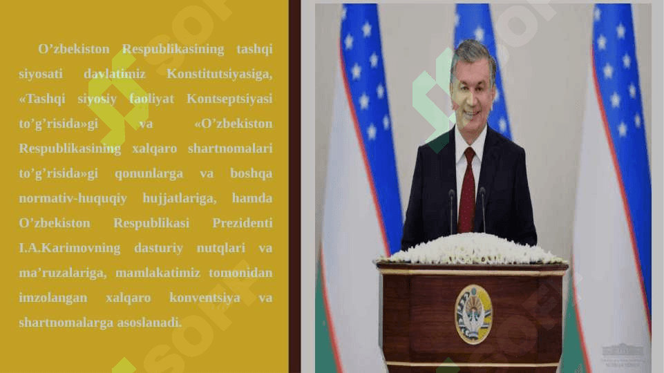 O’zbekiston respublikasi tashqi siyosatining maqsad va vazifalari 3