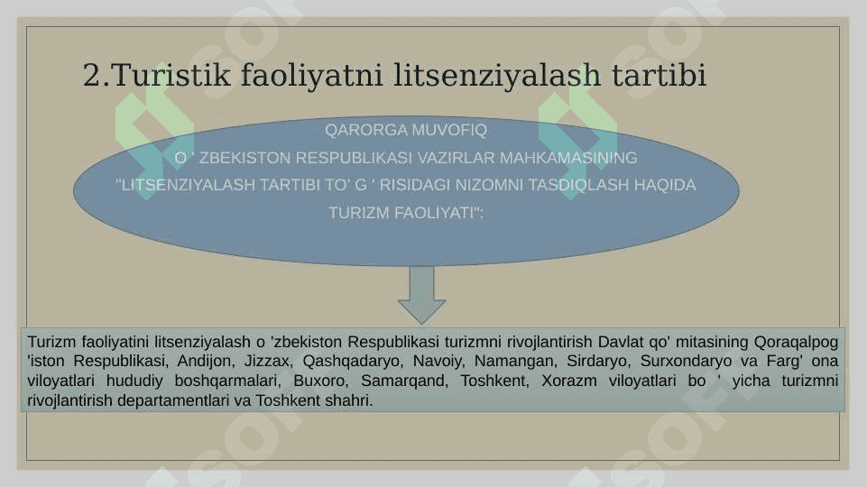 O'zbekistondagi turistik korxona faoliyatining huquqiy asoslari 8