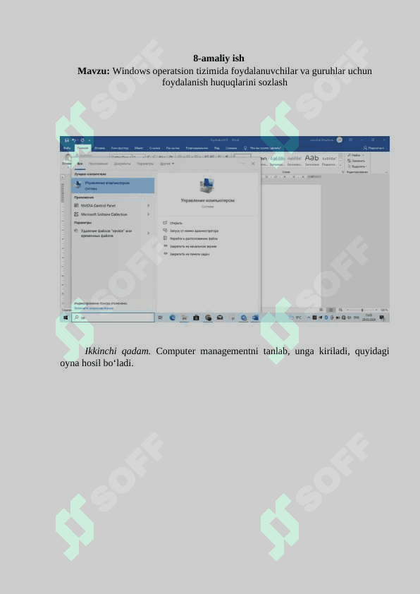 Windows operatsion tizimida foydalanuvchilar va guruhlar uchun foydalanish huquqlarini sozlash 2