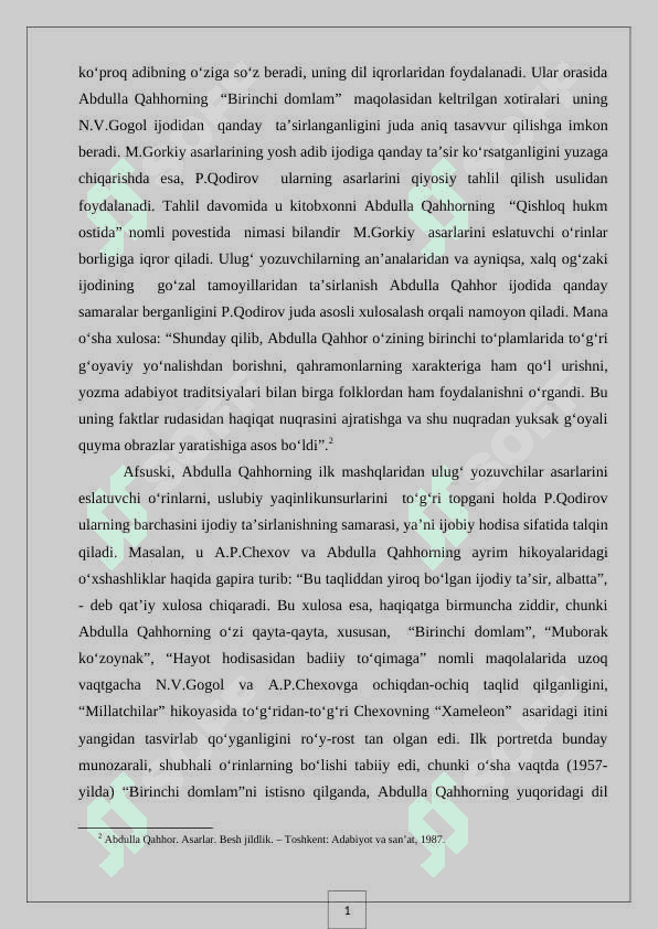 Abdulla qahhor satirik hikoyalar ustasi 7