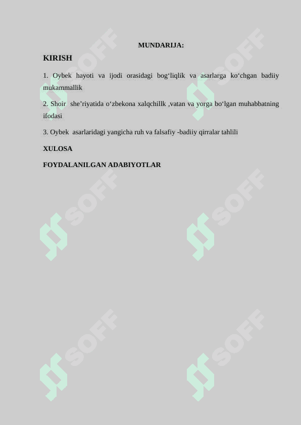 Oybek lirikasi 2
