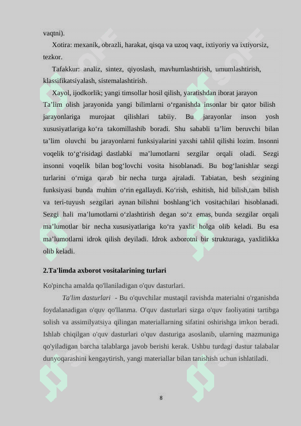 Ta’limda axborot texnologiyalaridan samarali foydalanish 8