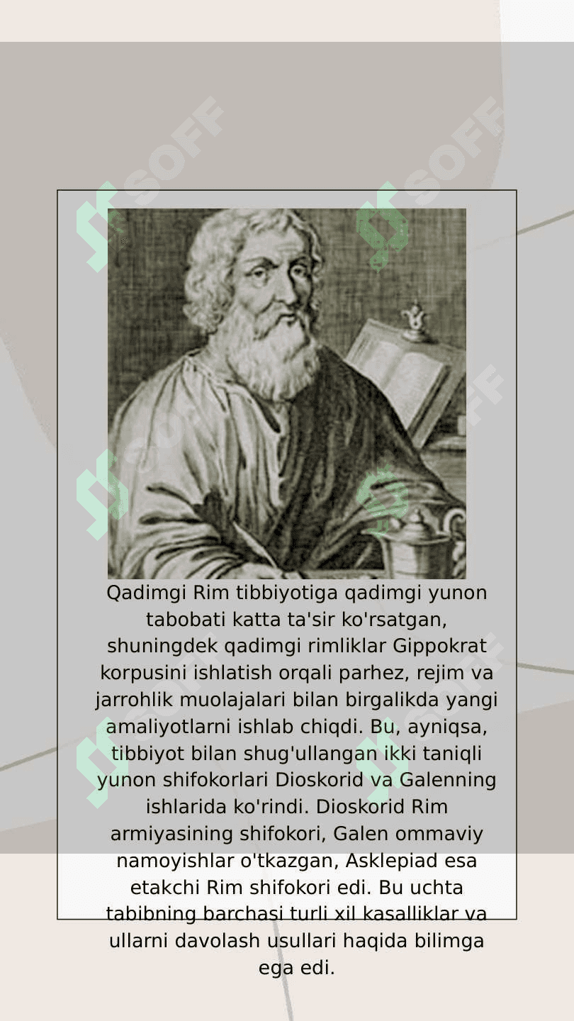 Qadimgi Gretsiya va Rimda jarrohlik usullari 2