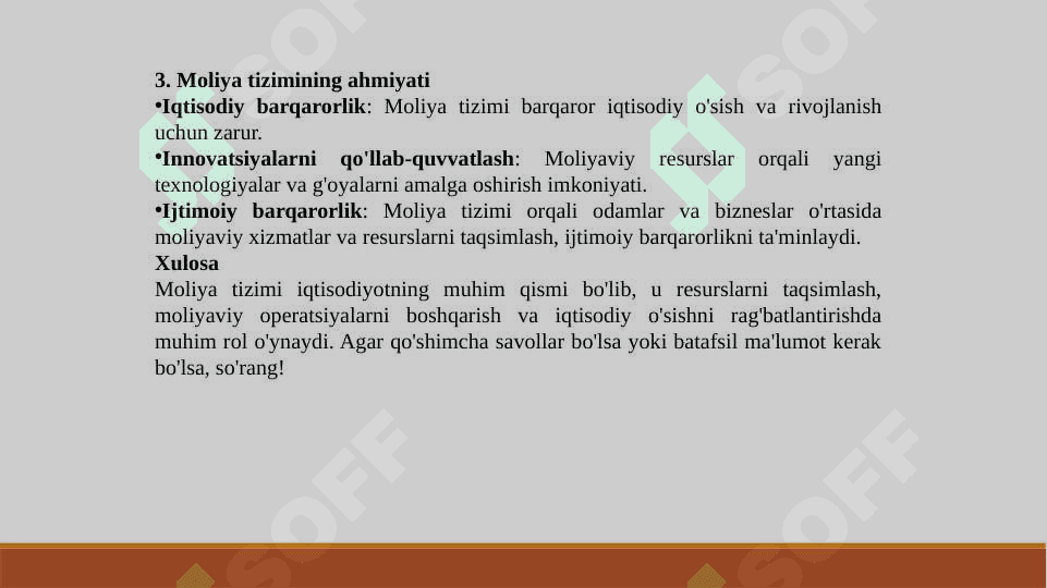 Moliya tizimi 5