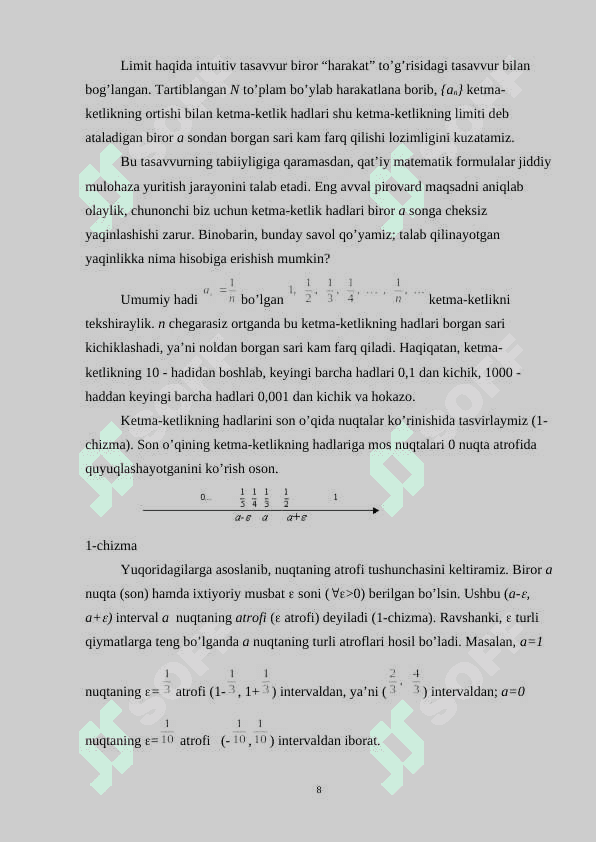 Qismiy va fundamental ketma-ketliklar 8