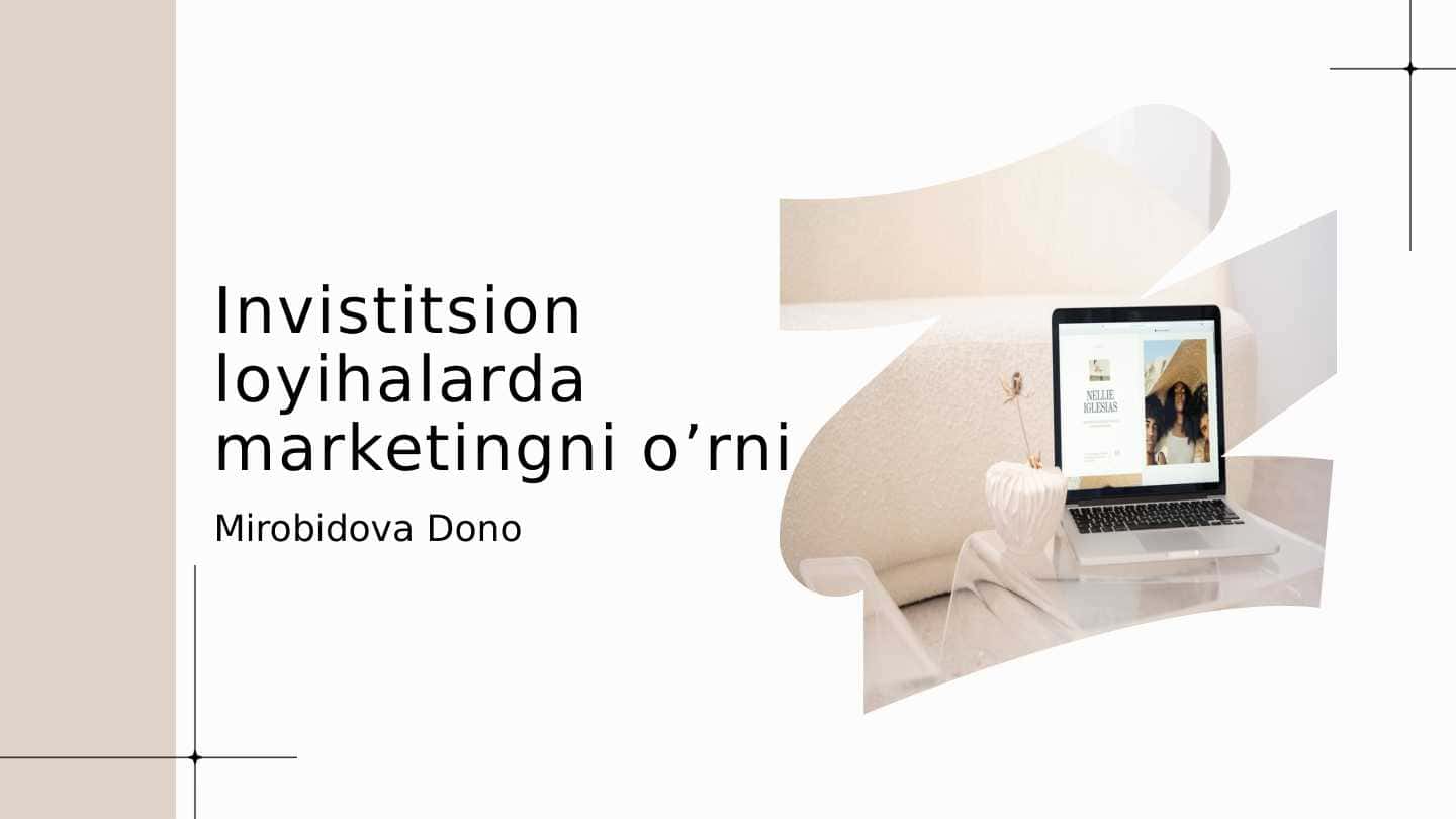 Invistitsion loyihalarda marketingni o’rni 1