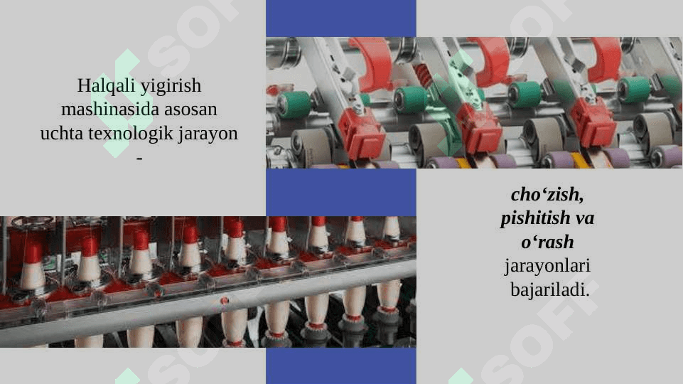 Halqali yigirish mashinasi va Pnevmomexanik yigirish mashinasining turlari 6