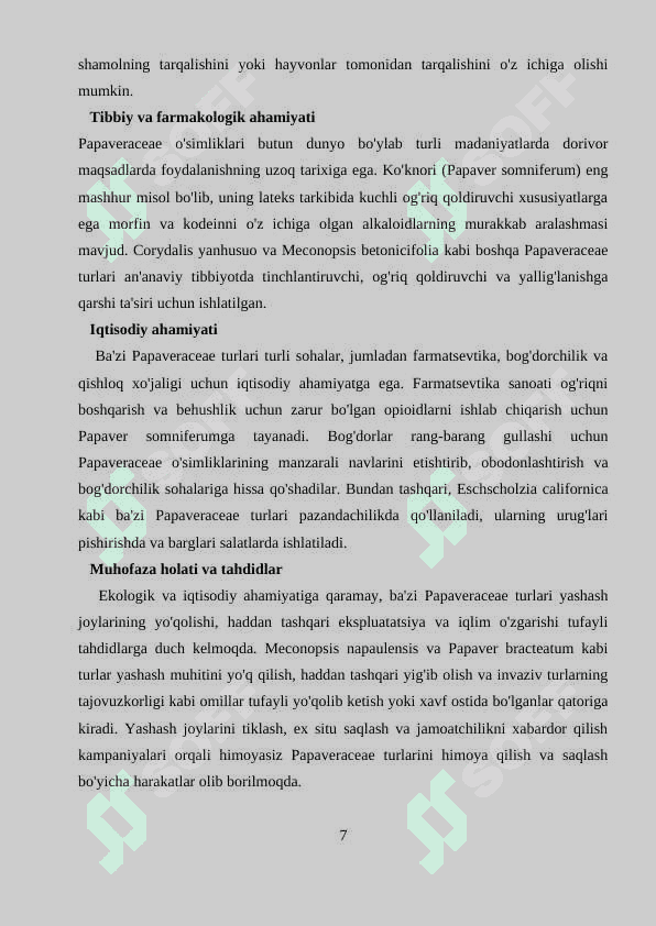 KO’KNORDOSHLAR OILASI 7