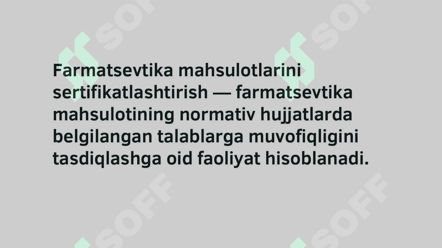 Dori vositalari sifatini boshqarishda sertifikatlashtirish tizimi va asosiy tushunchalar 4