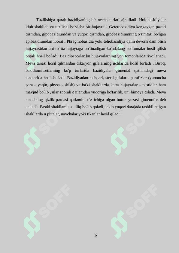 BAZIDIOMITSETLAR HAQIDA UMUMIY TASNIF 6