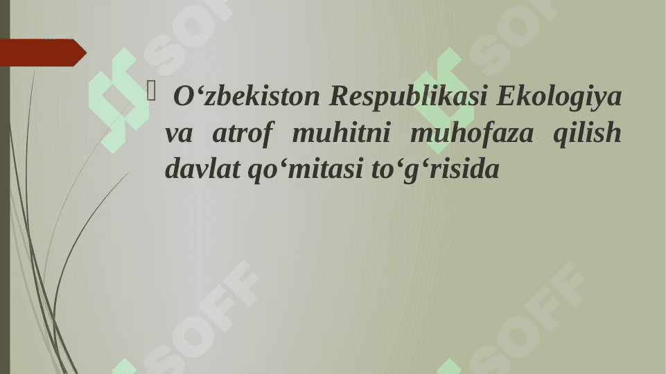 Tabiiy resurslardan oqilona foydalanish va atrof-muhitni muhofaza qilish bo‘yicha qabul qilingan qaror va qonunlar 8