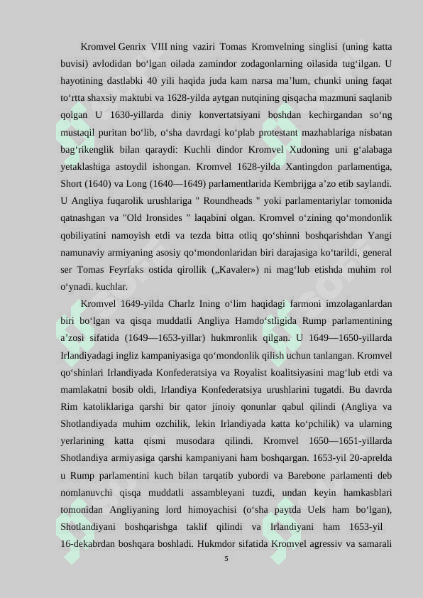Angliya burjua inqilobi 5