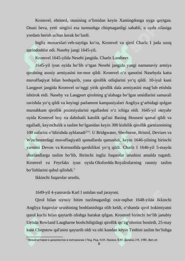 Angliya burjua inqilobi 8