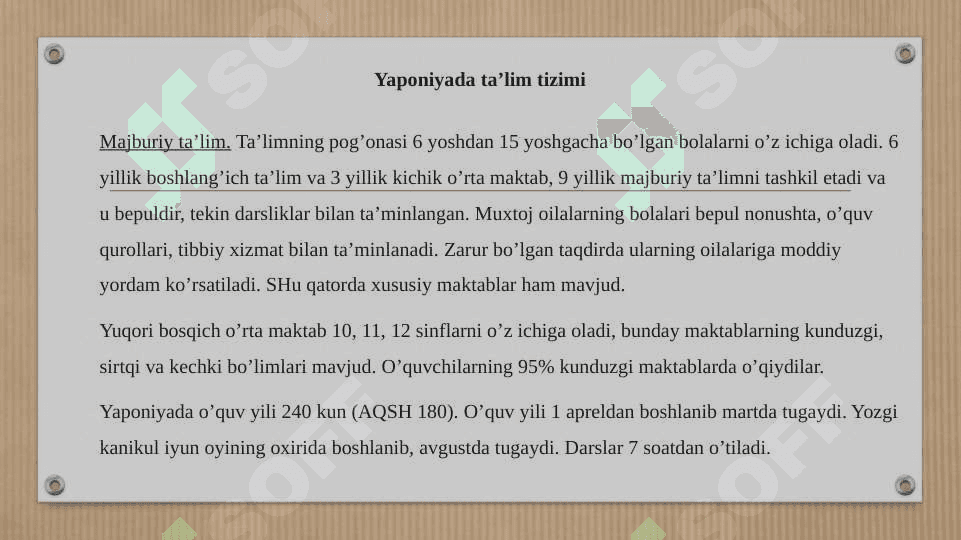 Rivojlangan xorijiy davlatlarda ta’lim tizimi 6