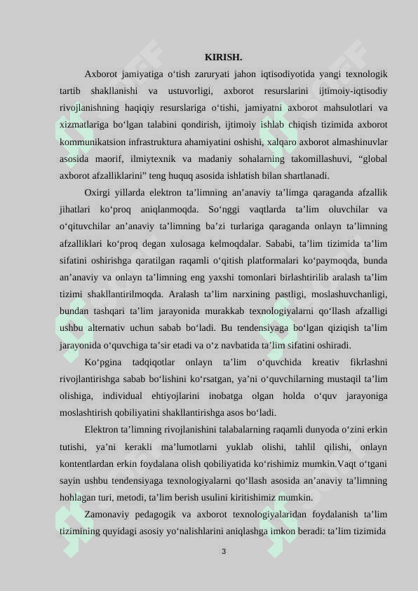 O‘qitishni kompyuterlashtirish. Elektron darsliklar va ularni tayyorlash tamoillari 3