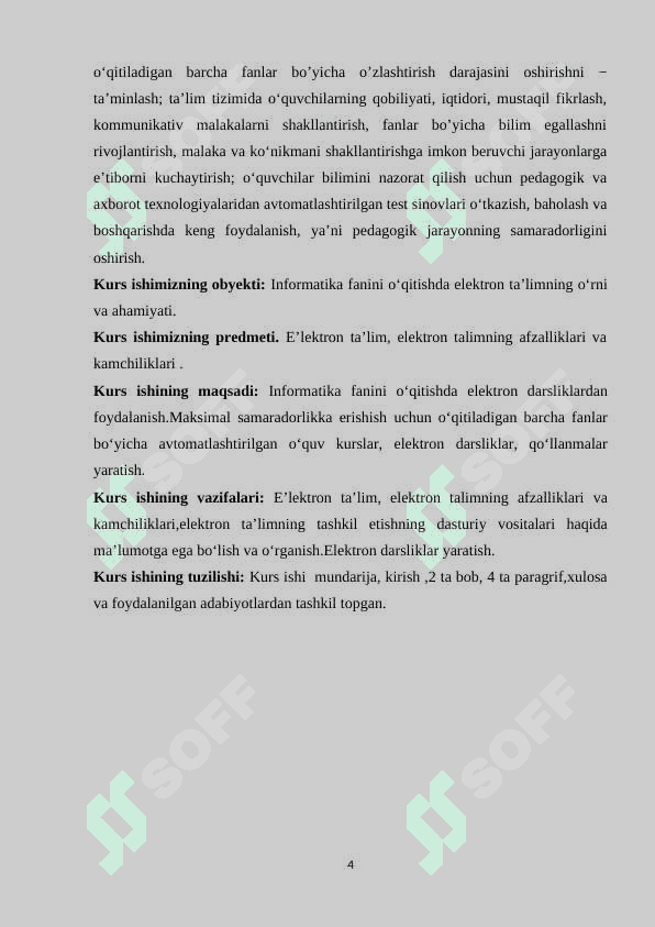 O‘qitishni kompyuterlashtirish. Elektron darsliklar va ularni tayyorlash tamoillari 4