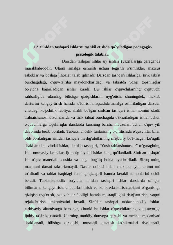 Boshlangʻich sinflarda sinfdan tashqari mashgʻulotlarni takomillashtirish metodikasi 8