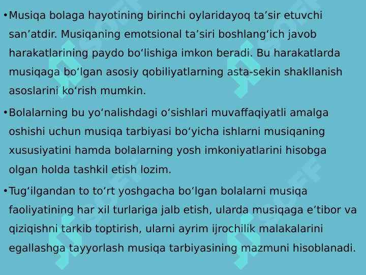 Maktabgacha yoshdagi bolalarga musiqiy tarbiya berish metodlari 2