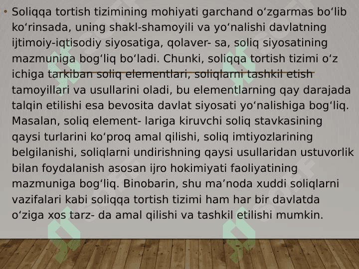 SoliqqA tortish va uning turlari 4