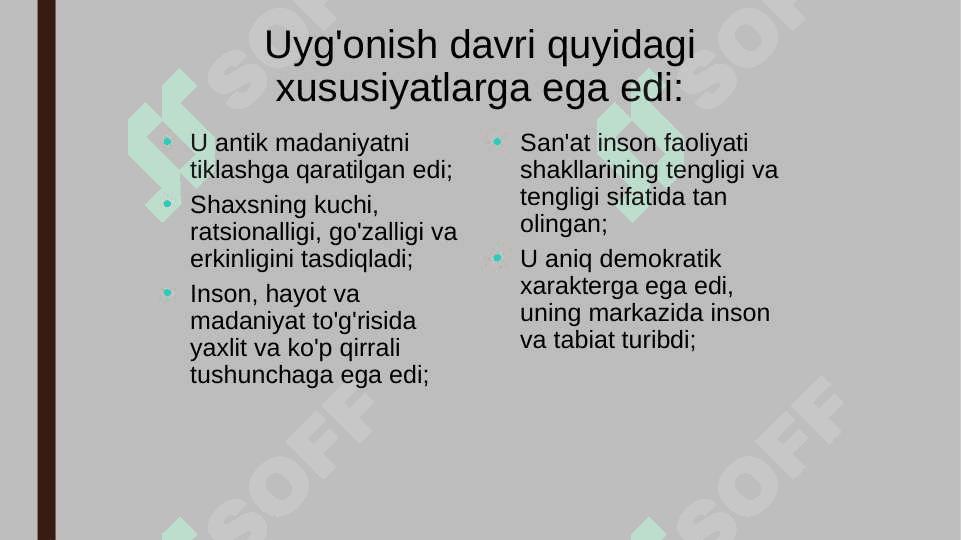 Uyg'onish davri madaniyati 6
