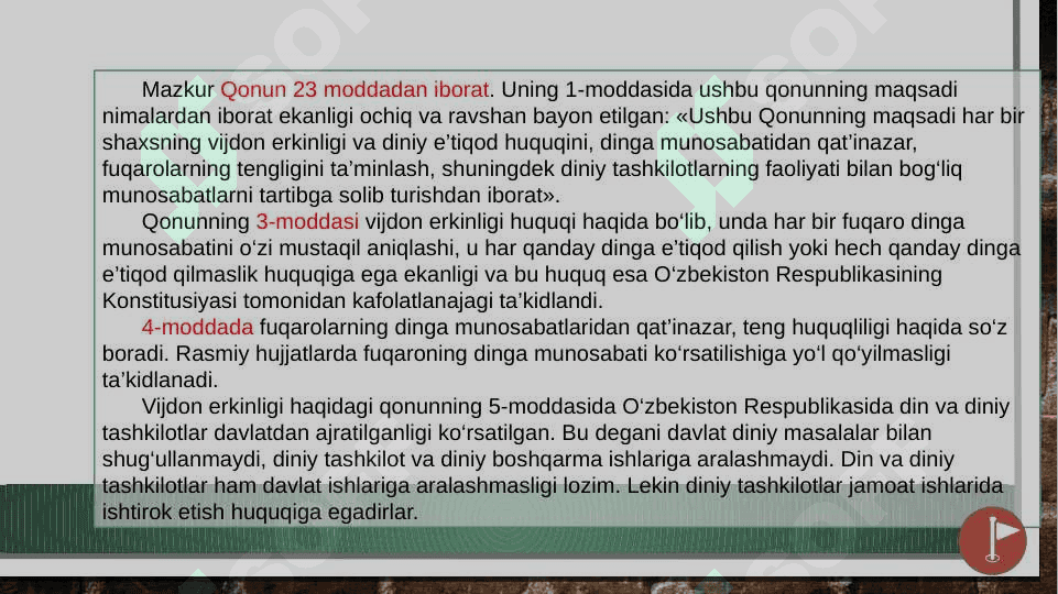 Vijdon Erkinligi 8