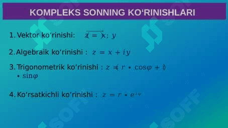 KOMPLEKS SONLAR 6