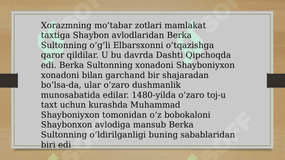 Xiva xonligining tashkil topishi 4