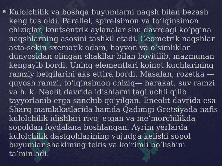 Kulolchilik mahsulotlarini tayyorlash jarayoni va ularda mahalliy o'ziga xosliklarni aks etishi 2