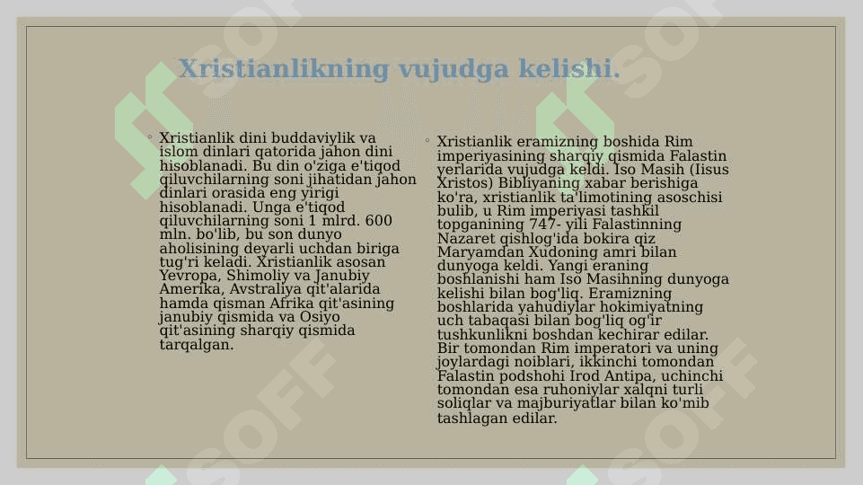 Xristianlik dinining vujudga kelishi 3