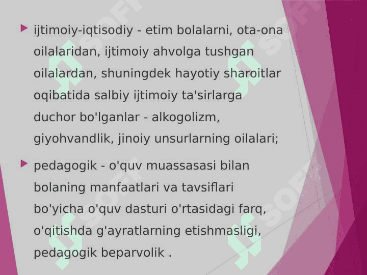 Xavf ostidagi bolalar bilan ishlashning asosiy yo’nalishlari 5