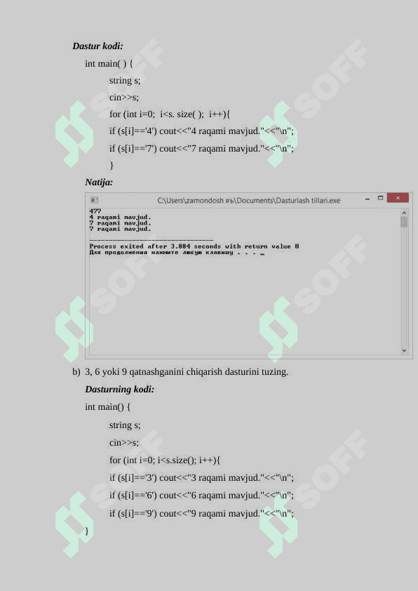 C++ dasturlash tilida matematik masalalarni yechish. 6