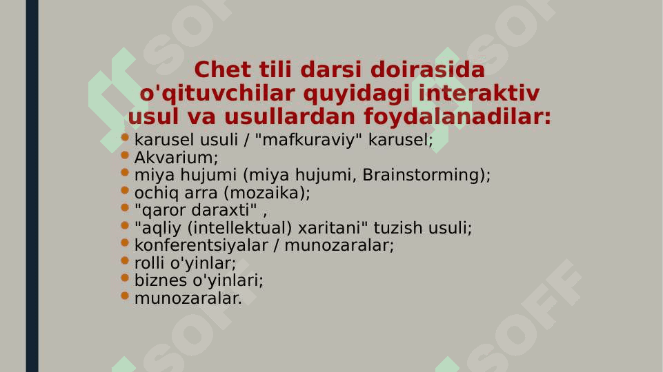 Zamonaviy chet tili darsida interaktiv usul va usullar 6