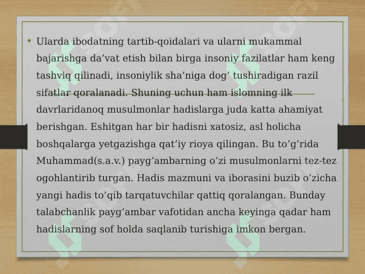 Hadislarda ilgari surilgan axloqiy tamoyillar 4