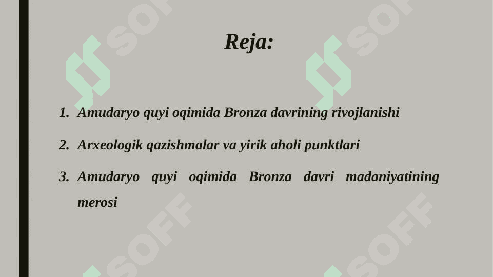 Amudaryoning quyi oqimida bronza davri madaniyati 2